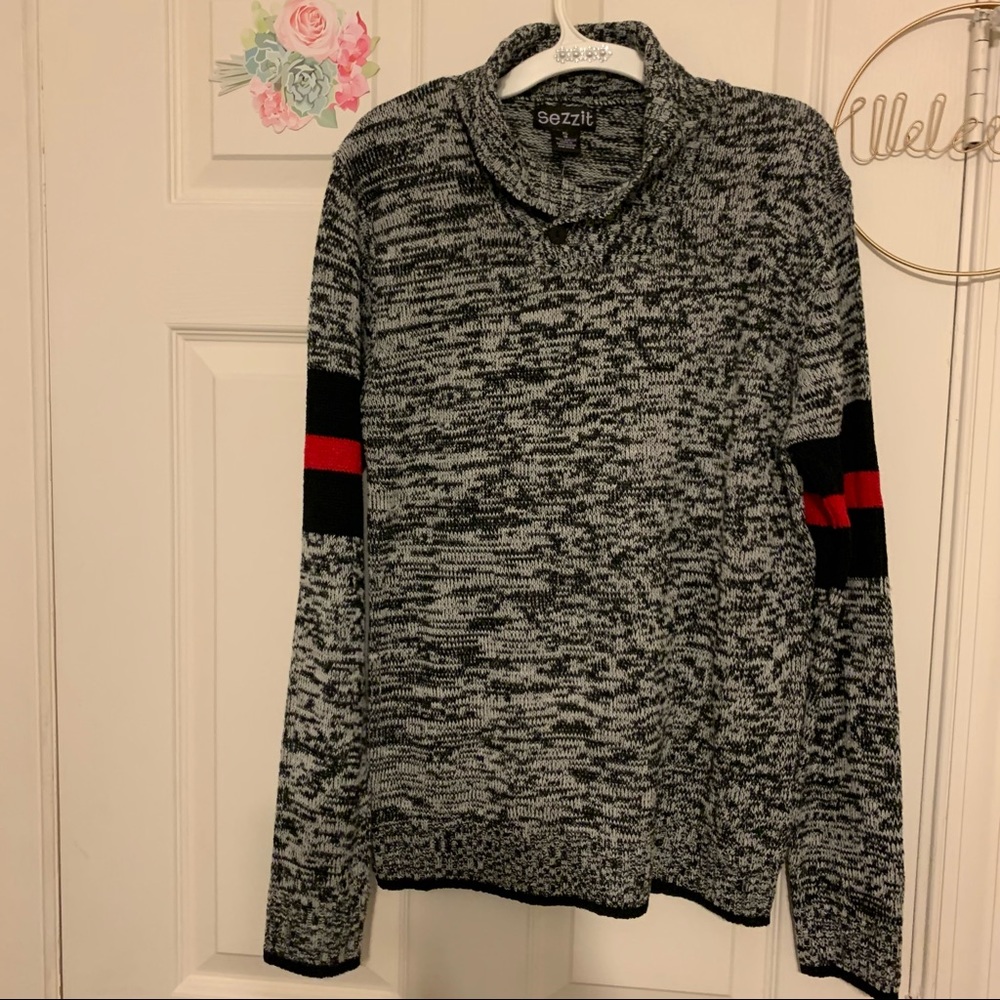 Sezzit Varsity button up sweater